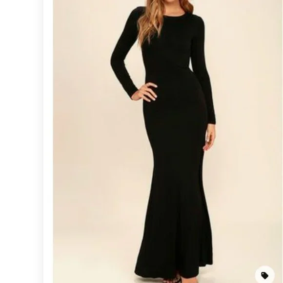 TRE by Natalie Ratabesi Stretch Jersey Black Column Dress - Picture 1 of 4